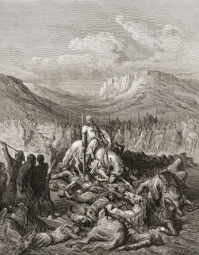 Gloriosa morte di Jacques de Maille maresciallo del tempio, illustrazione da 